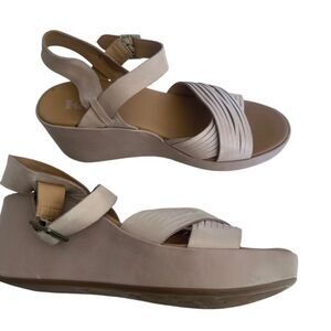 Korks By Kork-Ease Martinique Platform Wedge Sandals Comfort Natural Size 10 M